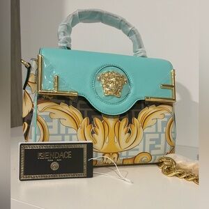 Fendace X Versace La Medusa Turquoise Bag